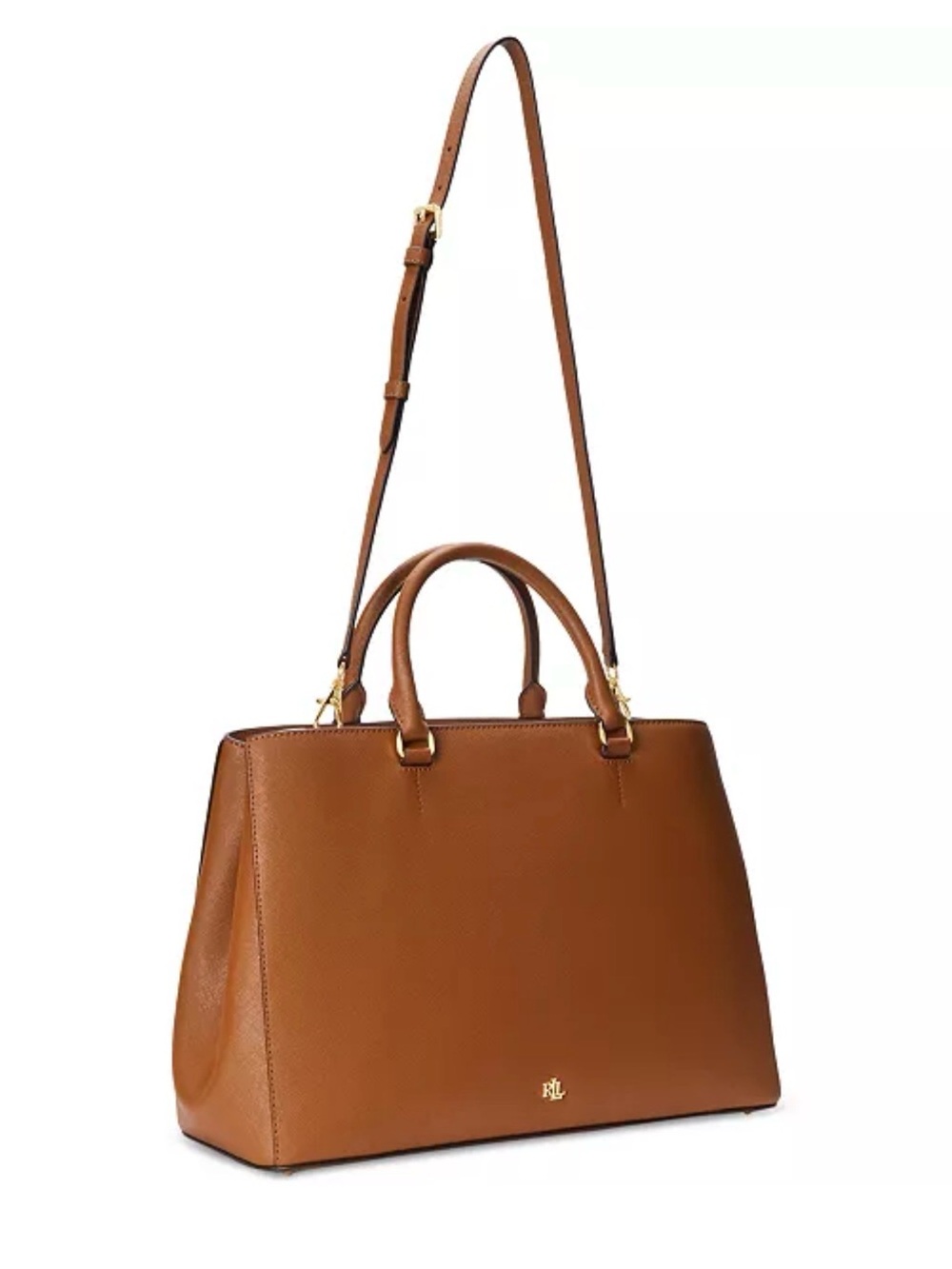 Polo by Ralph Lauren Cognac Saffiano Leather Tote - Picture 4 of 8